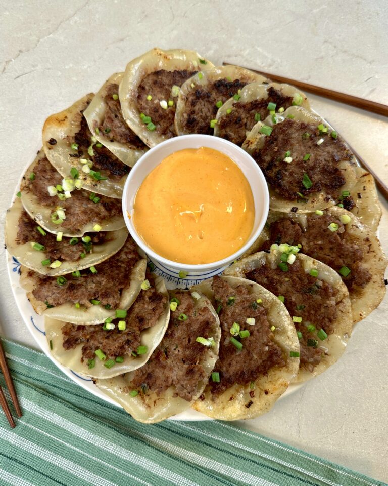 Smashed gyoza